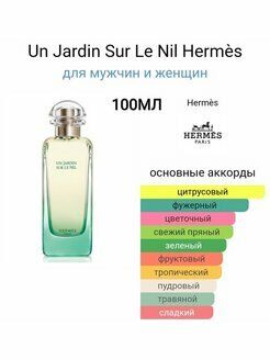 Hermes Un Jardin Sur Le Nil 100мл Гермес сады Нила духи m a y